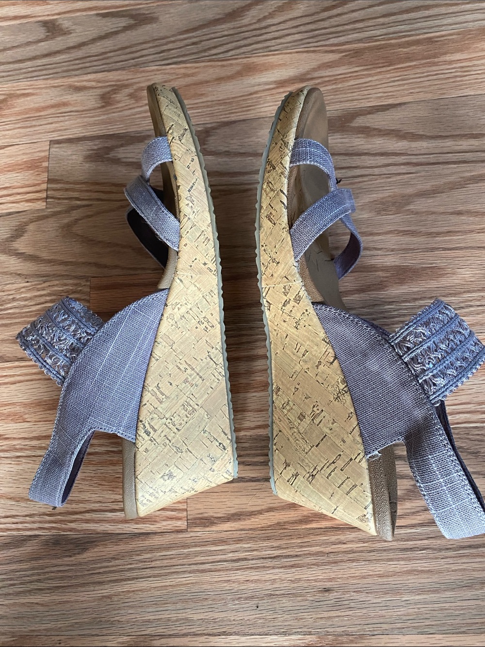 Skechers Women's Lavender Strappy Sandals with Comfy Footbed-11 NWT Pretty Cork - Picture 4 of 10